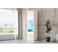 Vitrine LED avec porte et étagères, meuble de rangement moderne, buffet indépendant, vitrine verticale pour salon, chambre à coucher, couloir, salle à manger