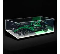 Vitrine LED en acrylique compatible avec Lego 42240 Technic Aston Martin Aramco Amr25 F1, vitrine anti-poussière avec adaptateur d'alimentation, boîte de rangement de collection (modèle non inclus)