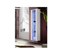 Vitrine LED Murale Design "Fly II" 170cm Blanc