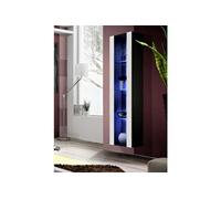 Vitrine LED Murale Design "Fly II" 170cm Blanc & Noir