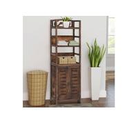 vidaXL Vitrine 338506 Marron foncé Bois massif de Paulownia 46x24x140 cm