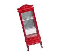 Vitrine miniature avec design antique 1/12 pour maisons de poupée, meubles en bois, armoire à vin, accessoires de collection, meubles de maison de poupée