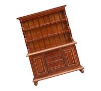 Vitrine miniature pour maisons de poupée 1/12 avec tiroir fonctionnel en bois, bibliothèque, meubles de scène, meuble de rangement miniature