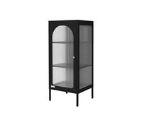 Vitrine ML-Design Acier Polycarbonate 42x102,5x40 cm Noir 3 Compartiments