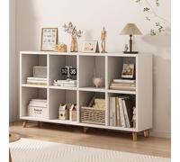 Vitrine moderne à grille ouverte pour salles d'étude et bibliothèques, blanc (121,9 x 30 x 74,9 cm)