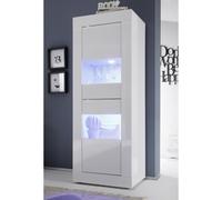 Vitrine moderne blanc laqué 1 porte CALIA