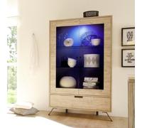 Vitrine moderne en bois 2 portes vitrées DIANA