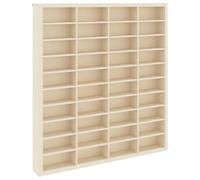 Vitrine Mural Béton de Bois d'Ingénierie, Beige, 40 x 4,5 x 43 cm | Étagères spacieuses, installation murale gain de place, teinte neutre, assemblage requis avec tournevis
