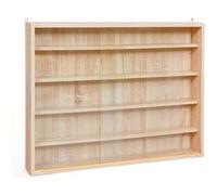 Vitrine Murale 5 Compartiments Aspect Chêne - COLLECT CHENE -
