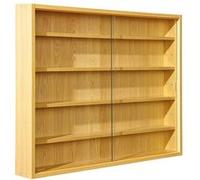 Vitrine Murale 5 Compartiments Aspect Hêtre - COLLECT - ALTOBUY Bois G