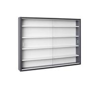 COLLECT - Vitrine Murale 5 Compartiments Grise et Blanche -