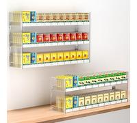 Vitrine Murale à 5 Niveaux Multi-Niveaux - Solide en Plexiglas, Profondeur 13 cm pour Exposer Vos Collections de LEGO et Miniatures (8.2cm,3tiers)