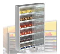 Vitrine murale avec poussoir automatique pour magasins de détail