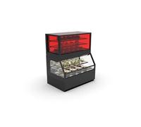 Vitrine Murale Chaude Série Integra Combi Module Supérieur en Version Chaud et Module Inférieur en en Version Chaud 3 Etagères