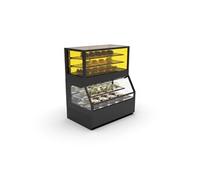 Vitrine Murale Chaude Série Integra Combi Module Supérieur Version Neutre et Module Inférieur en en Version Chaud 2 Etagères