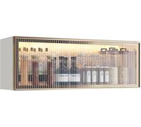 Vitrine murale de cuisine avec portes, organiseur à suspendre sans perçage pour salle à manger, design moderne et peu encombrant