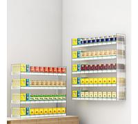 Vitrine murale en acrylique pour cigarettes - Étagère de vente au détail à 3 niveaux pour supermarchés et dépanneurs - Solution de rangement organisée pour un accès et une visibilité faciles