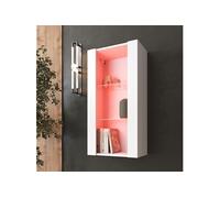 NOUVEAU komodee Vitrine Suspendue Tivoli 100, Noir Blanc Chêne Wotan, LED Option