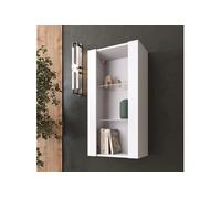 Vitrine Murale Komodee TIVOLI - sans LED - Blanc - Facades en Mat - 50 x 100 x 29 cm