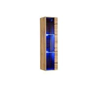 Vitrine verticale - Switch WW 2 - L 30 cm x P 30 cm x H 120 cm - Bois Beige