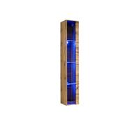 Vitrine Murale LED "Switch" 180cm Naturel