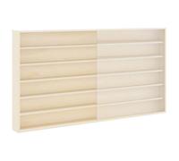 Vitrine murale moderne - vidaXL - Beige - 100x8,5x54 cm - Contreplaqué - Grand espace de rangement - 5 étagères murales