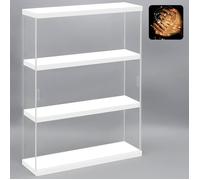 Vitrine Murale Nonemey en Acrylique avec LED - Boîte Anti-Poussière 2/3 Niveaux pour Figurines et Lego