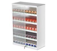 Vitrine murale pour cigarettes avec porte coulissante et serrure, alliage d'aluminium durable pour un rangement sécurisé et une vitrine élégante dans les magasins de vente au détail