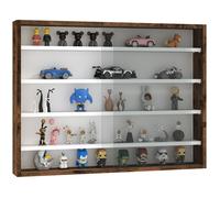 Vitrine murale pour objets de collection - HOMCOM - 80 x 9.5 x 60cm - Panneau de particules - marron