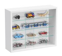 Vitrine murale suspendue sur pied - portes coulissantes - 50 x 40 x 13 cm