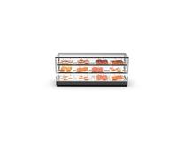 Vitrine Neutre Série Logic triple 2 Etagères L 840 / 1190 mm