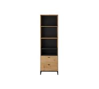 Vitrine ODILE 2 tiroirs et 4 niches L60 x H202 cm - Bois