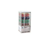 Vitrine positive ventilée 68 Litres 4 niveaux, en ABS blanc, 180 W, 220 V - MONO