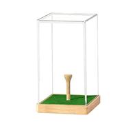 Vitrine pour balles de golf - Vitrine en acrylique à une seule balle protégée contre les UV, cube transparent anti-poussière avec support intégré | Protection professionnelle pour balles perforées