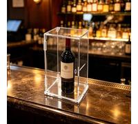 Vitrine pour bouteille de vin rouge pour rangement à long terme, 10,2 cm, 15,2 cm, 20,3 cm, 25,4 cm, 30,5 cm, 35,6 cm, 40,6 cm, 50,8 cm, grande boîte de rangement en acrylique
