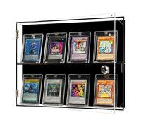 Vitrine pour cartes de baseball, 2 couches en acrylique gradué, cadre d'affichage verrouillable, affichage de cartes à collectionner avec protection UV, vitrine murale pour cartes de baseball, cartes