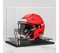 Vitrine pour Casque de Football - en Acrylique - À Monter soi-même - avec Base de Support de Protection Noire - Protection UV - Transparent - pour Les Baskets de Basket-Ball