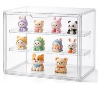 Vitrine pour Collection - 30 x 24.6 x 17.9 cm Vitrine Acrylique Empilable - Boîte de Présentation - Boite Transparente Anti-Poussière avec Porte Magnétique pour Ranger des Figurines