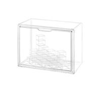 Vitrine pour Collection Armoire à Cubes Transparente Empilable avec Support D'affichage, Boîte D'exposition en Acrylique pour Objets de Collection, Mini-poupées avec Cache-poussière en Plastique et Po