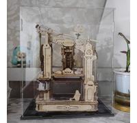 Vitrine pour Collection Boîte Rectangulaire Cubique Transparente en Acrylique, Résistante à La Poussière, Boîte de Rangement en Plastique Extra-large pour Figurines(25x25x30cm(10x10x12in))