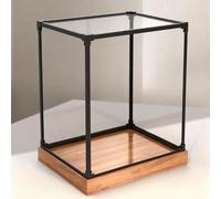 Vitrine pour Collection Vitrine Acrylique Extra-large et Haute, Vitrine en Plastique avec Couvercle Anti-poussière et Cadre en Aluminium(35x35x30cm(14x14x12in))