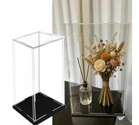 Vitrine pour Collection Vitrine de Présentation en Acrylique Transparent hauteur : 60 45 40 35 25 ou 15 cm, Boîte de Présentation Transparente Anti-poussière pour Souvenirs(20x20x25cm(8x8x10in))