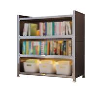 Vitrine pour Collection Voiture Bibliothèque Domestique Antis-poussière en Acier avec Des Portes À Rabat Cachées Qui Peuvent Être Poussées Vers L'intérieur pour L'affichage de La Collection(Black,60x3