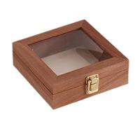 Vitrine pour échantillons - Boîte à bijoux en bois avec couvercle transparent pour ranger des colliers | Organisateur de collecte d'insectes Porte souvenirs - Bague Boucles d'oreilles Boîte de