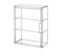 Vitrine pour figurines en acrylique avec porte magnétique, rangement miniature avec étagère amovible pour maison, bureau, poupées