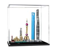 Vitrine pour Lego Architecture Shanghai 21039, résistante à la poussière, aux UV, sur mesure, cadeaux pour les amateurs de Lego, rangement d'assemblage (transparent, 3 mm)