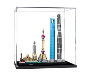 Vitrine pour Lego Architecture Shanghai 21039, résistante à la poussière, aux UV, sur mesure, cadeaux pour les amateurs de Lego, rangement d'assemblage (transparent, 3 mm)