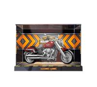 Vitrine pour Lego Creator Expert Harley-Davidson Fat Boy 10269, résistante à la poussière, aux UV, sur mesure, cadeaux pour les amateurs de Lego (thème E)