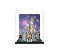 Vitrine pour Lego Disney Castle 43222, résistante à la poussière, aux UV, sur mesure, cadeaux pour les amateurs de Lego, rangement (thème B-82 x 62 x 37 cm)