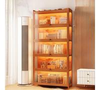 Vitrine pour objets de collection - Vitrine Curio avec porte en acrylique, étagères de rangement pour salle de jeux et chambre de tout-petit, bibliothèque pour enfants